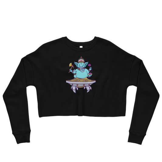 Ganesha Mech Graphic Crop Sweatshirt