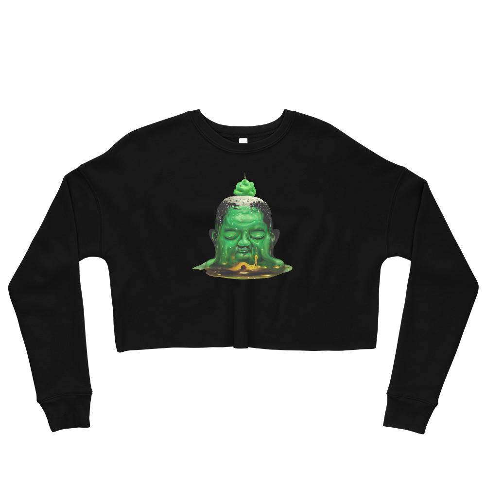 Melting Buddha Graphic Crop Sweatshirt