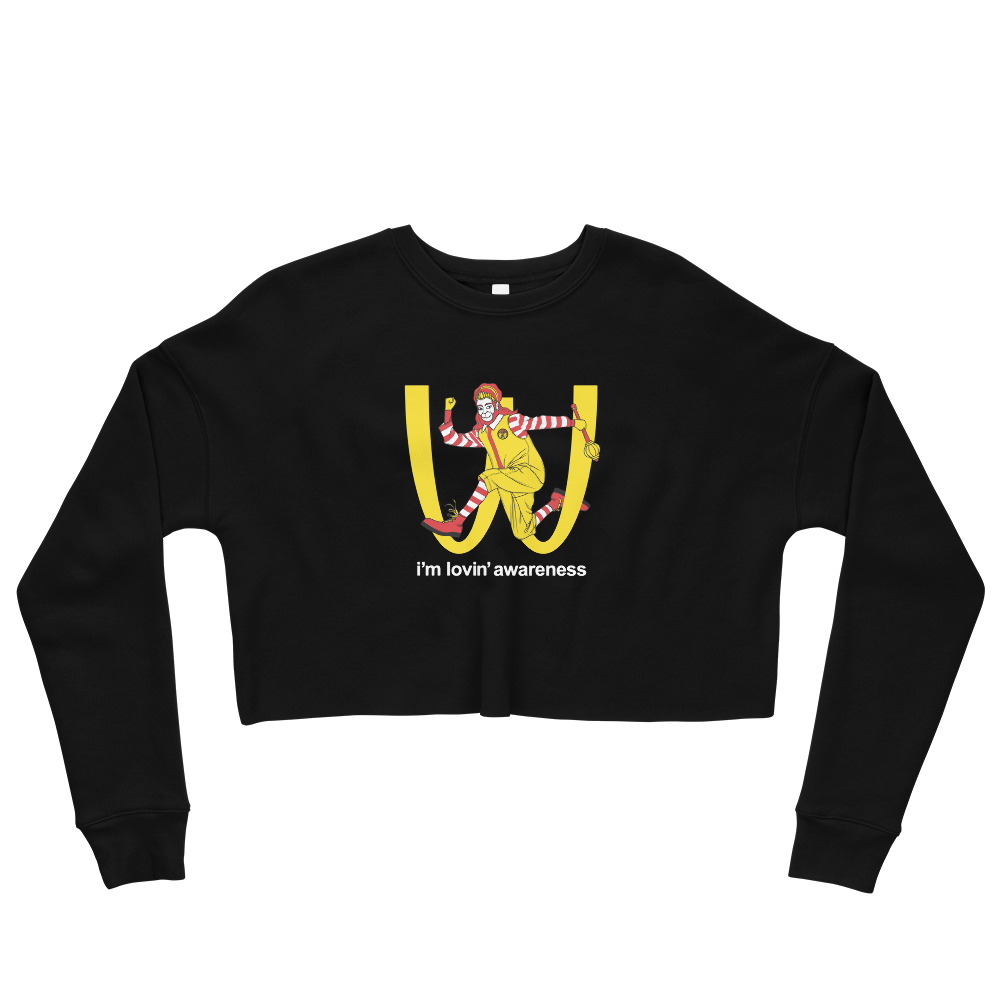 I'm Lovin' Awareness Graphic Crop Sweatshirt