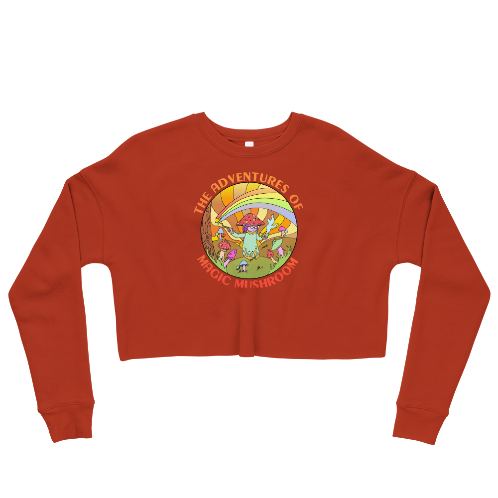 This Shroom Beach fleece cropped sweatshirt is the way to go to look fashionable while feeling perfectly comfy.