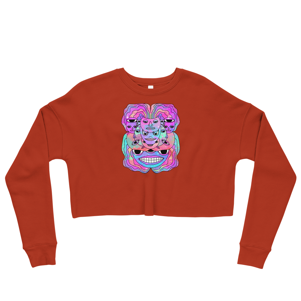 This Shroom Beach fleece cropped sweatshirt is the way to go to look fashionable while feeling perfectly comfy.