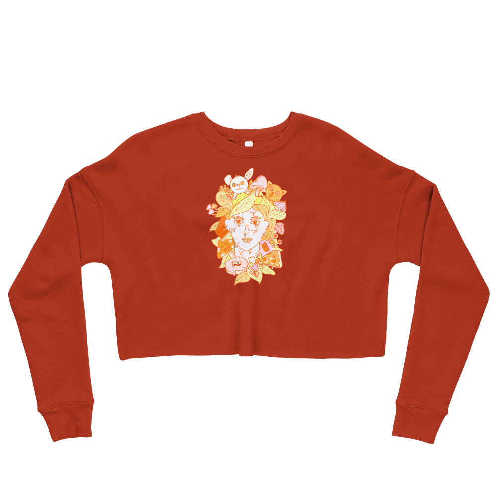 This Shroom Beach fleece cropped sweatshirt is the way to go to look fashionable while feeling perfectly comfy.