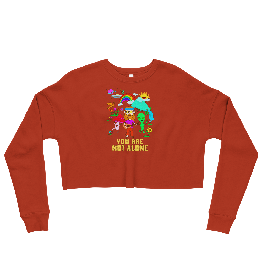 This Shroom Beach fleece cropped sweatshirt is the way to go to look fashionable while feeling perfectly comfy.