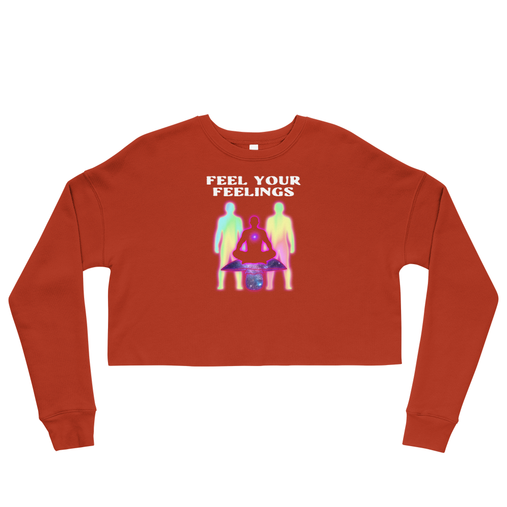 Feel Your Feelings Graphic Crop Sweatshirt