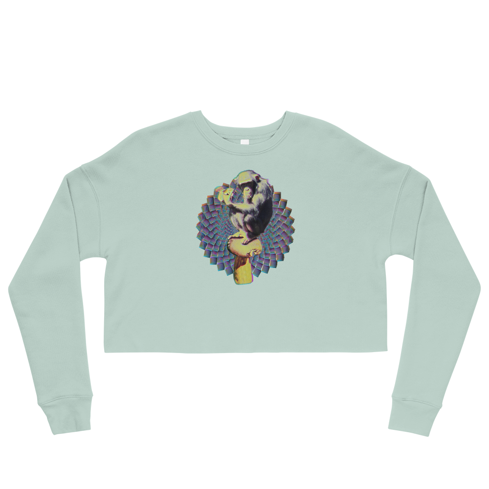 This Shroom Beach fleece cropped sweatshirt is the way to go to look fashionable while feeling perfectly comfy.