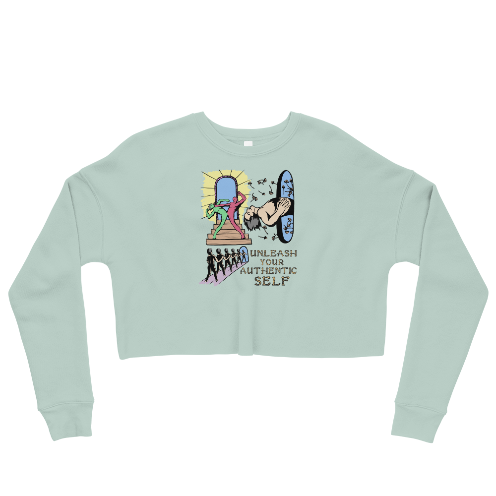 This Shroom Beach fleece cropped sweatshirt is the way to go to look fashionable while feeling perfectly comfy.