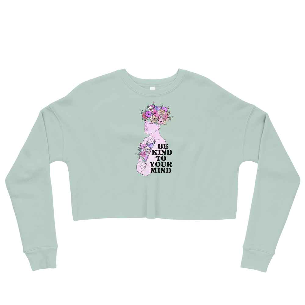 This Shroom Beach fleece cropped sweatshirt is the way to go to look fashionable while feeling perfectly comfy.