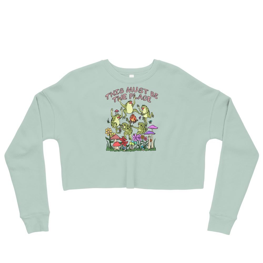 This Must Be The Place Graphic Crop Sweatshirt