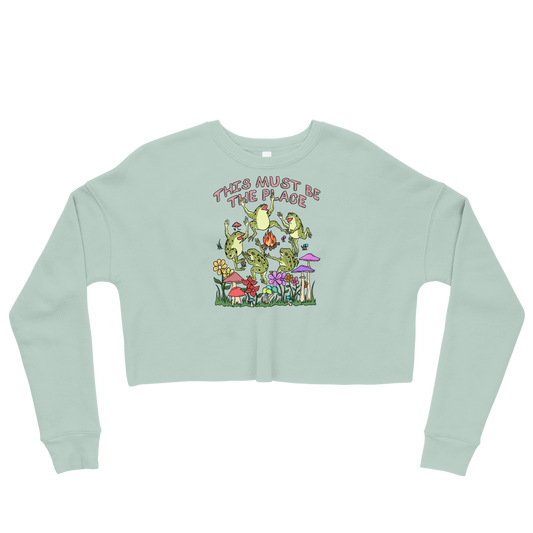 This Must Be The Place Graphic Crop Sweatshirt