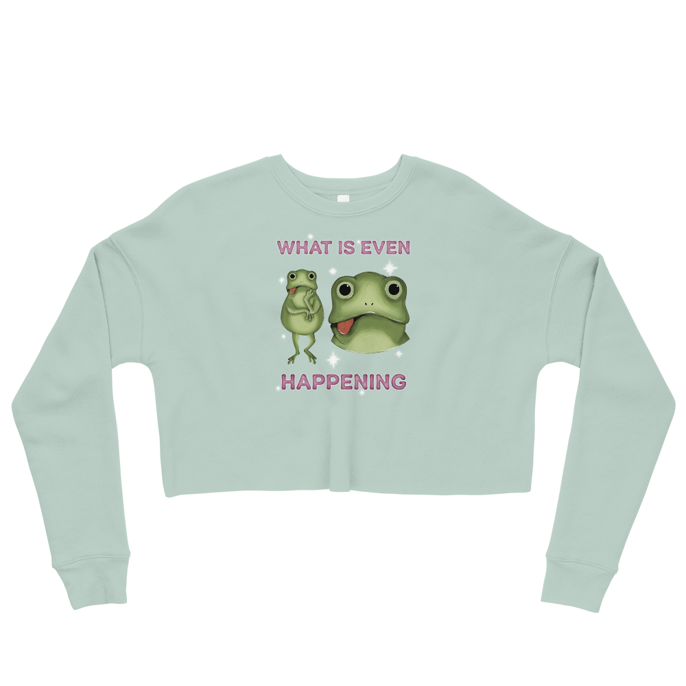 What Is Even Happening Graphic Crop Sweatshirt