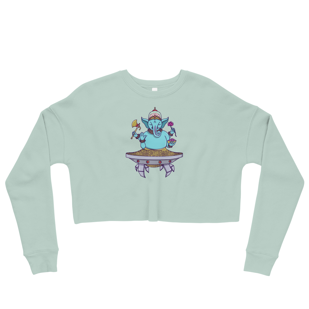 Ganesha Mech Graphic Crop Sweatshirt