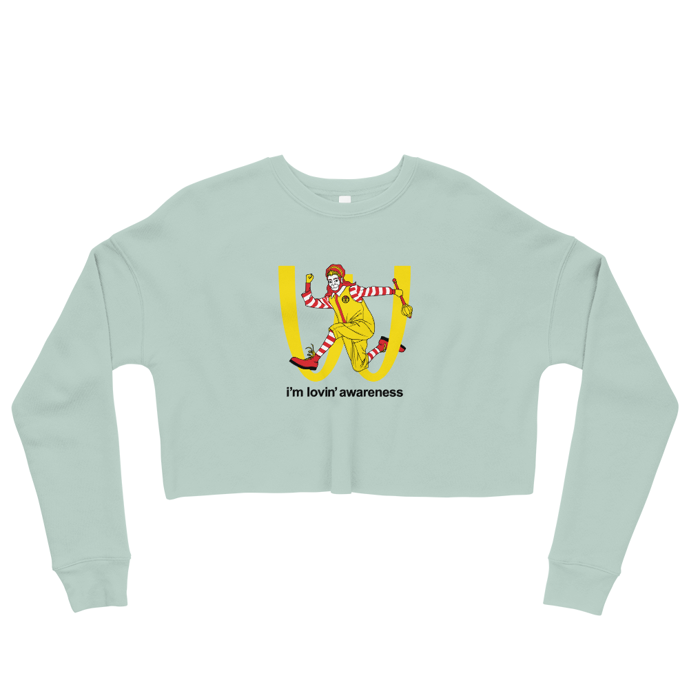 I'm Lovin' Awareness Graphic Crop Sweatshirt