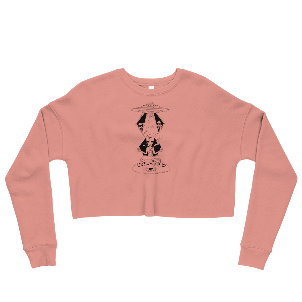 This Shroom Beach fleece cropped sweatshirt is the way to go to look fashionable while feeling perfectly comfy.