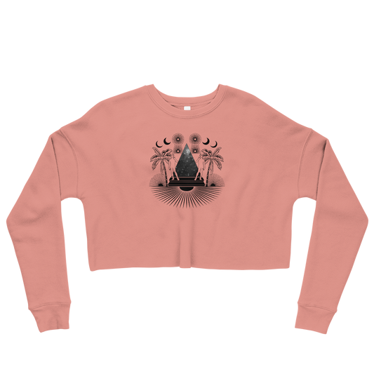 This Shroom Beach fleece cropped sweatshirt is the way to go to look fashionable while feeling perfectly comfy.