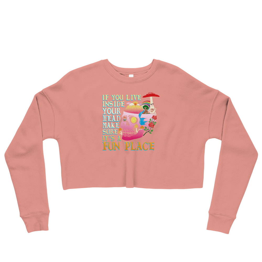 This Shroom Beach fleece cropped sweatshirt is the way to go to look fashionable while feeling perfectly comfy.