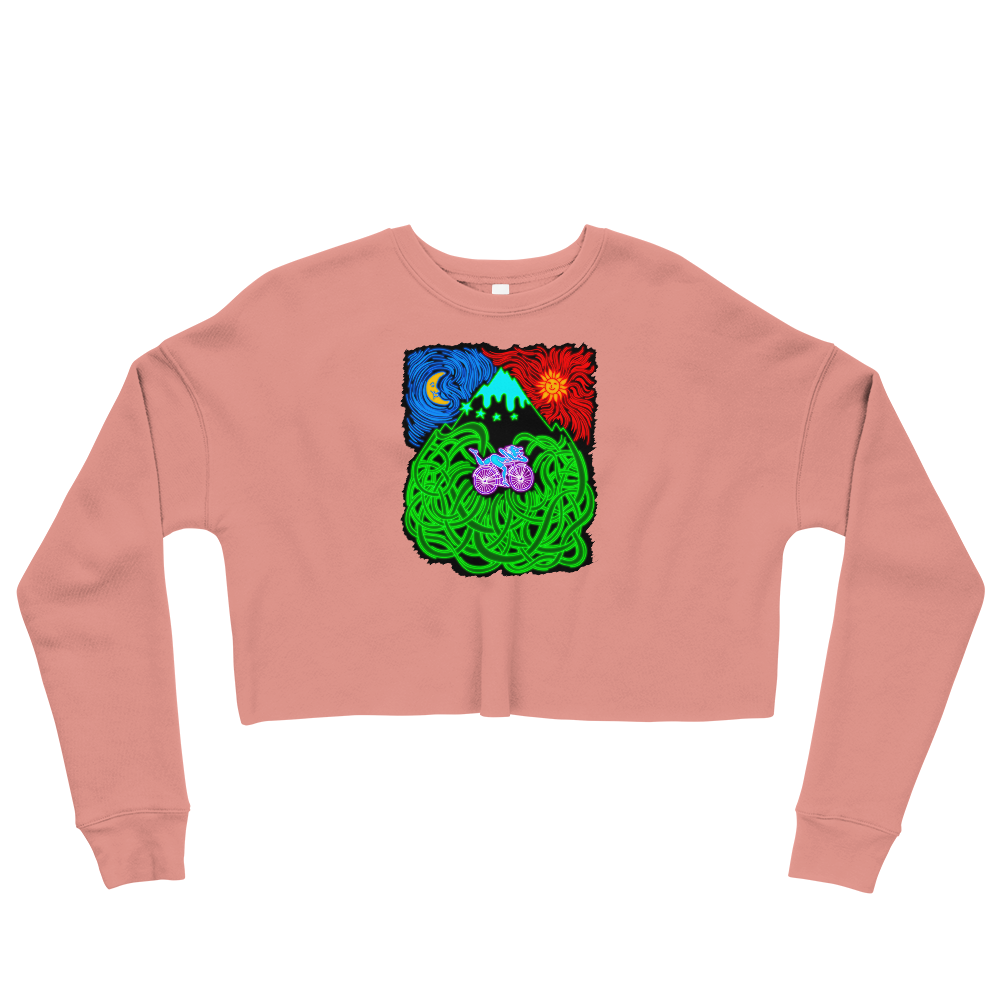 This Shroom Beach fleece cropped sweatshirt is the way to go to look fashionable while feeling perfectly comfy.