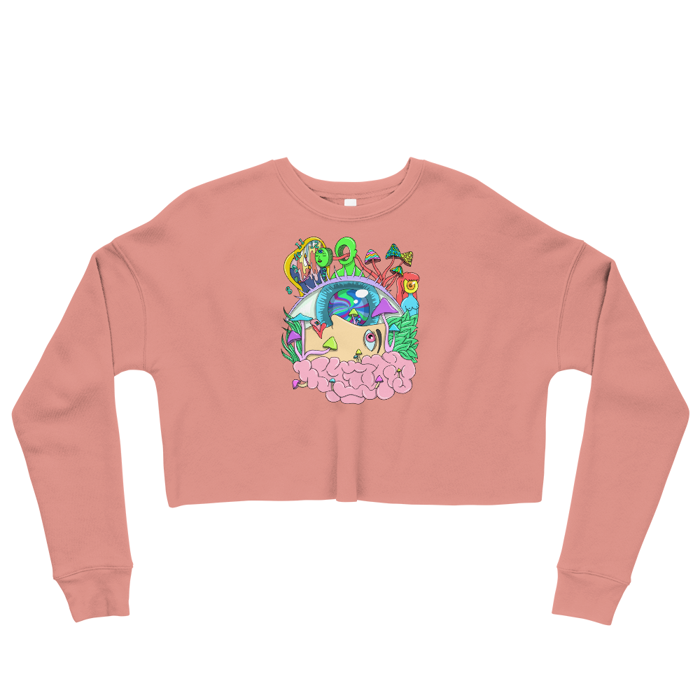 This Shroom Beach fleece cropped sweatshirt is the way to go to look fashionable while feeling perfectly comfy.