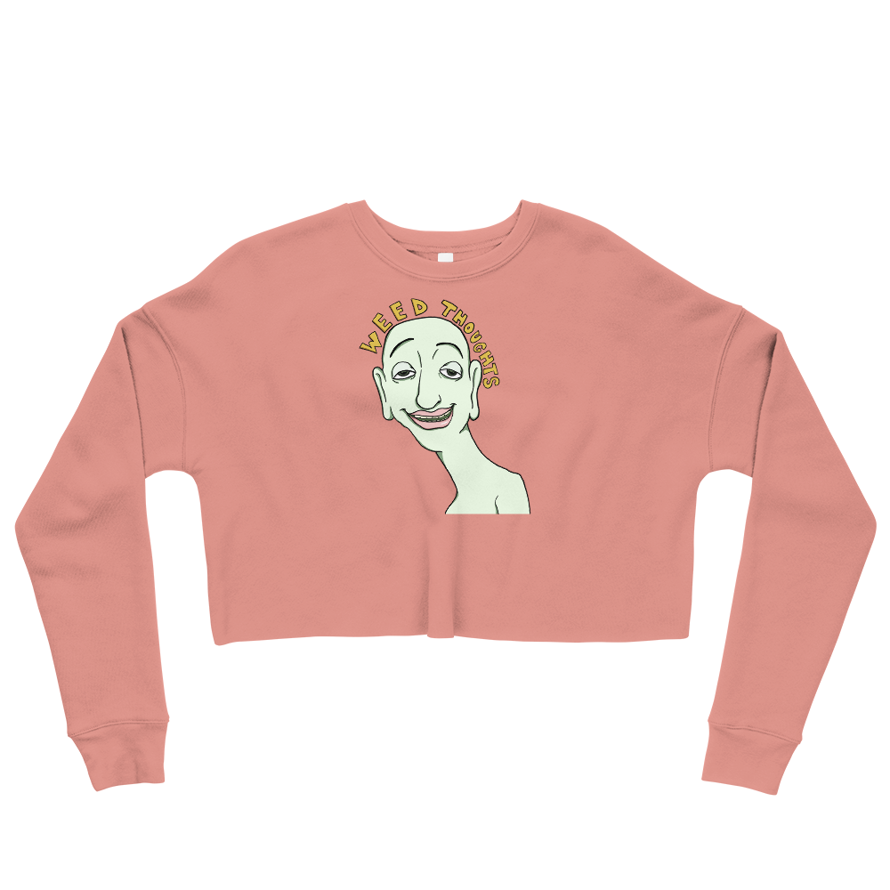 Thoughts Graphic Crop Sweatshirt