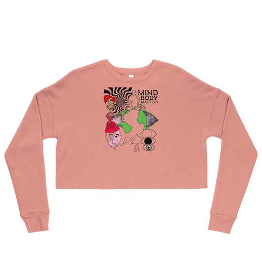 Mind Body Matter Graphic Crop Sweatshirt