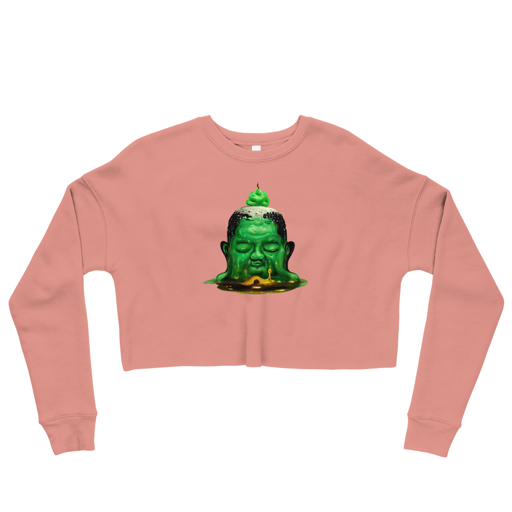 Melting Buddha Graphic Crop Sweatshirt