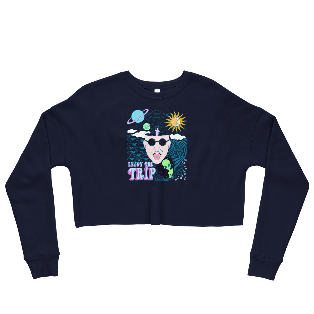 This Shroom Beach fleece cropped sweatshirt is the way to go to look fashionable while feeling perfectly comfy.