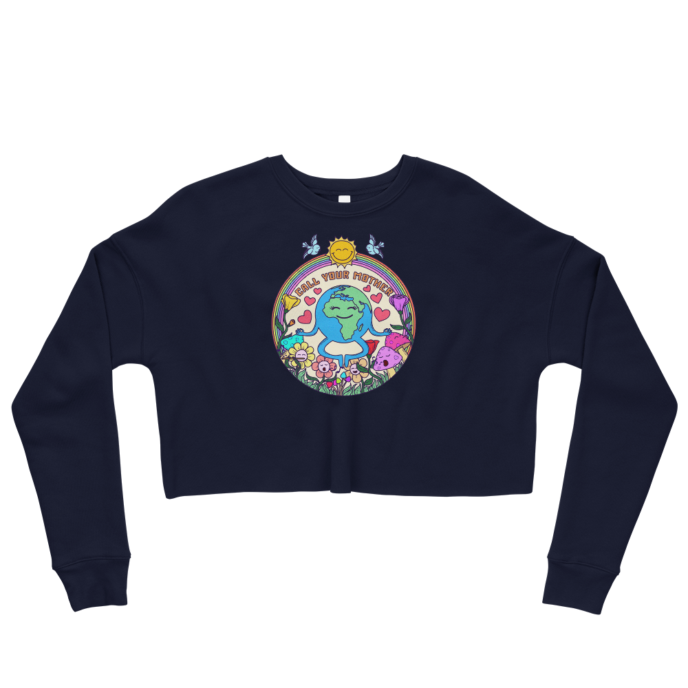 This Shroom Beach fleece cropped sweatshirt is the way to go to look fashionable while feeling perfectly comfy.