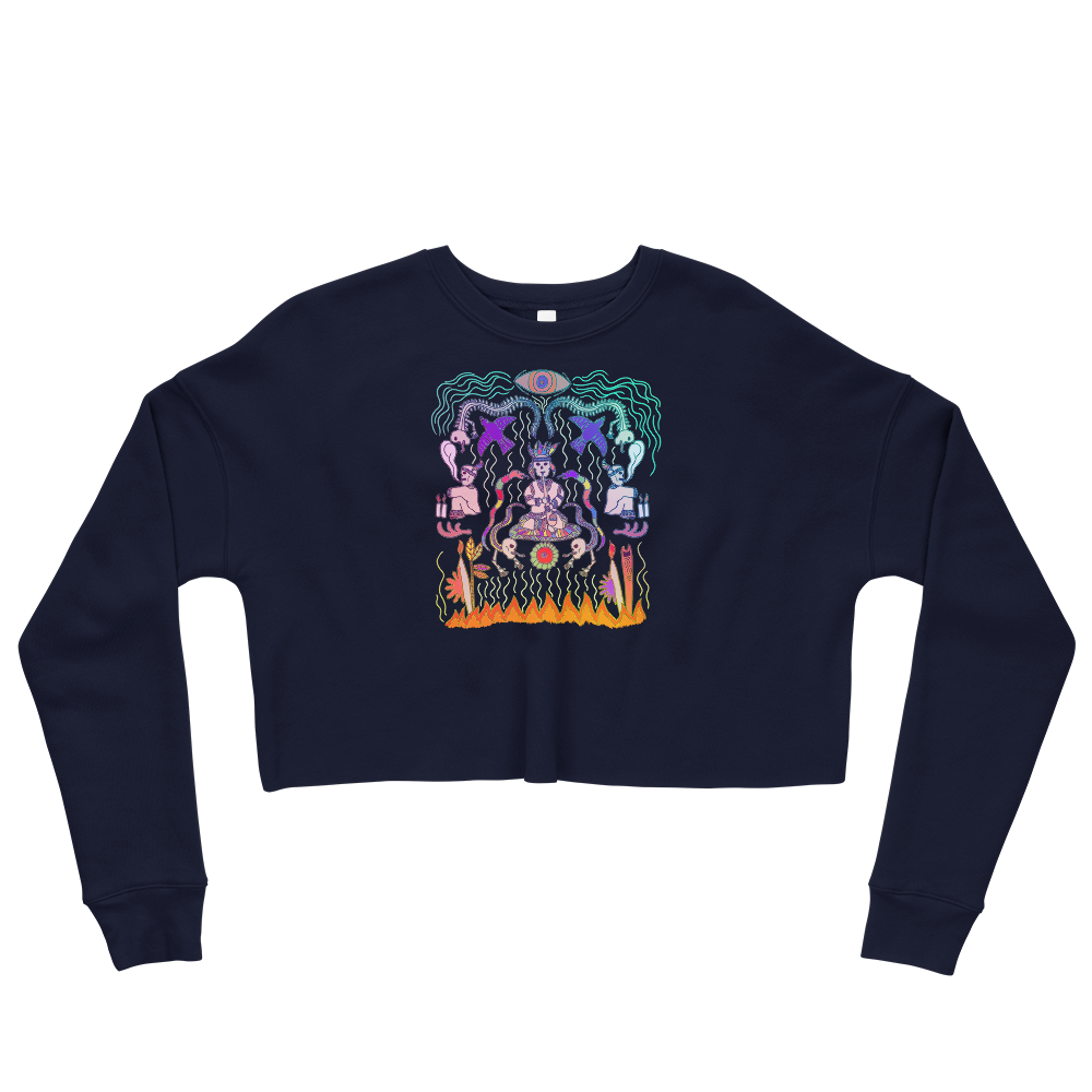 This Shroom Beach fleece cropped sweatshirt is the way to go to look fashionable while feeling perfectly comfy.