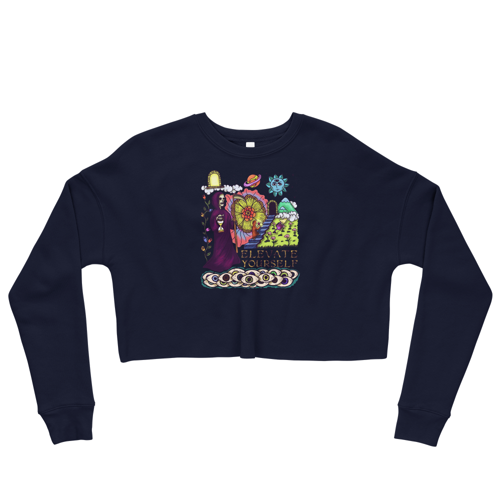 This Shroom Beach fleece cropped sweatshirt is the way to go to look fashionable while feeling perfectly comfy.