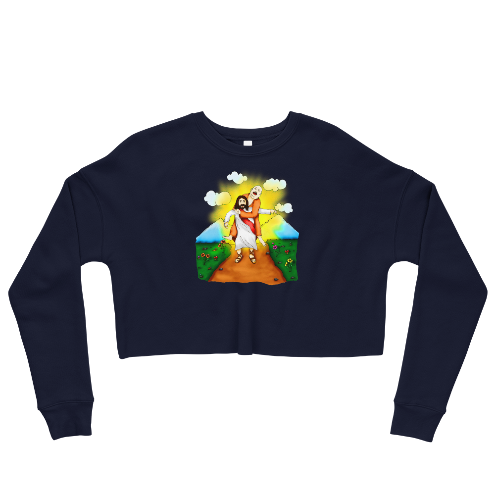 This Shroom Beach fleece cropped sweatshirt is the way to go to look fashionable while feeling perfectly comfy.