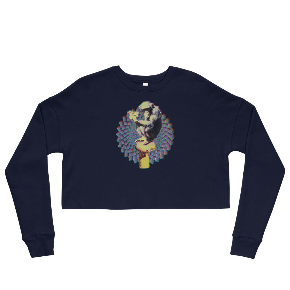This Shroom Beach fleece cropped sweatshirt is the way to go to look fashionable while feeling perfectly comfy.