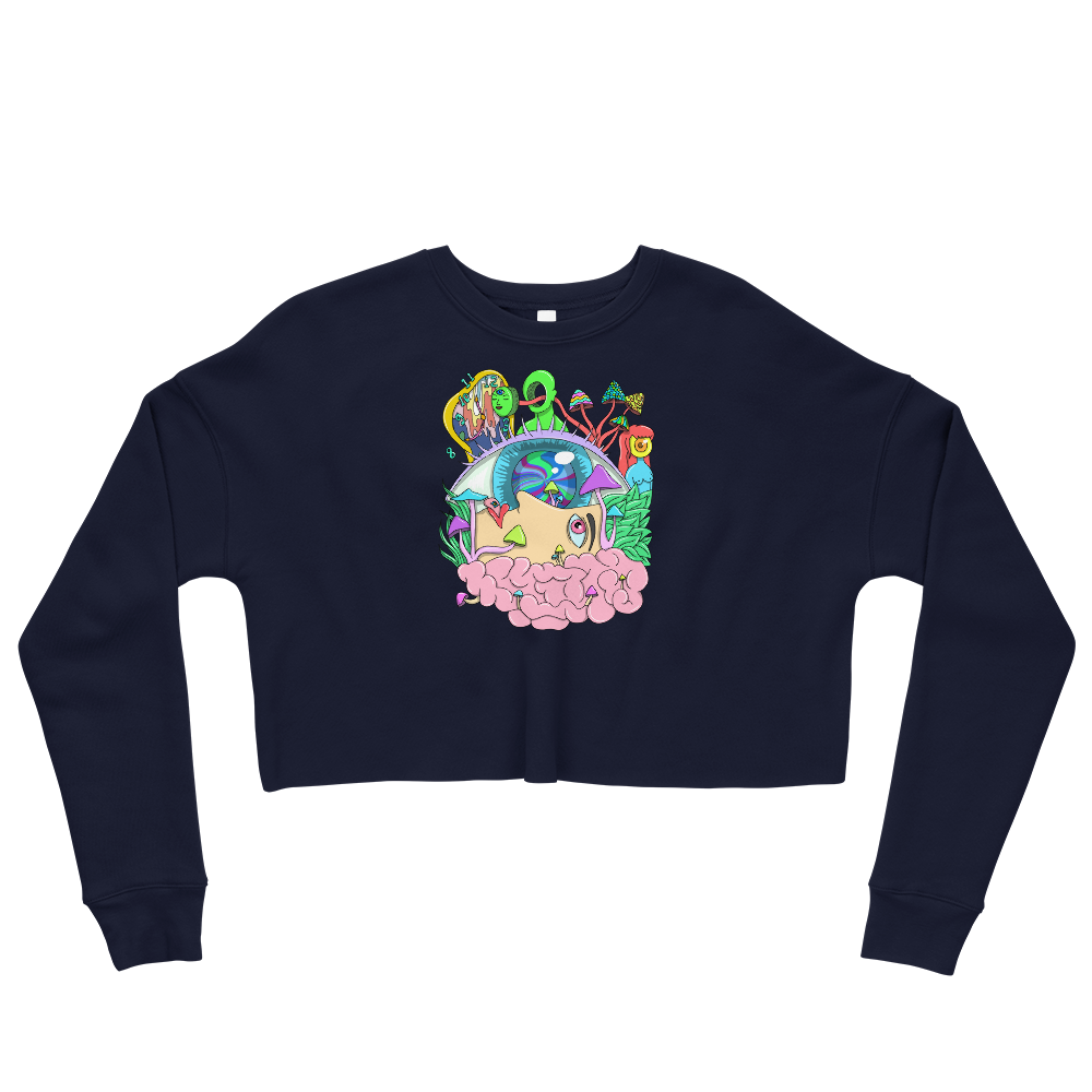 This Shroom Beach fleece cropped sweatshirt is the way to go to look fashionable while feeling perfectly comfy.