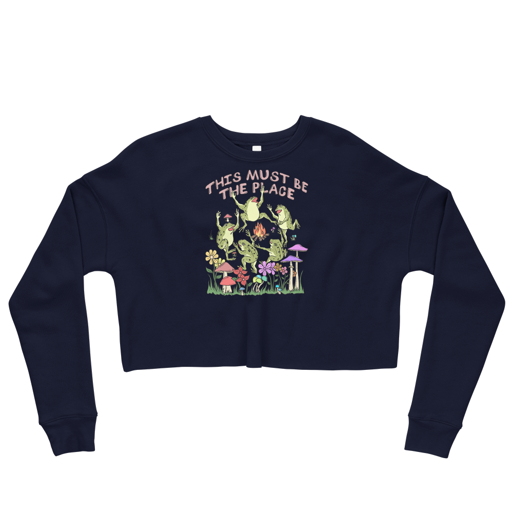 This Must Be The Place Graphic Crop Sweatshirt