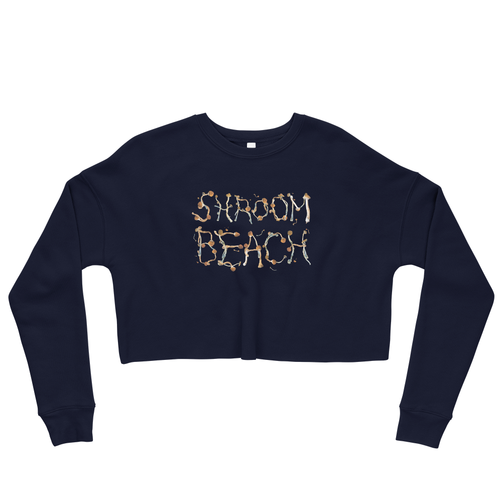 Shroom Beach Psi~ Graphic Crop Sweatshirt