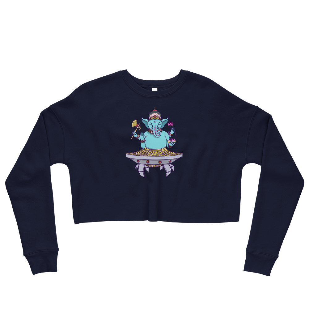 Ganesha Mech Graphic Crop Sweatshirt