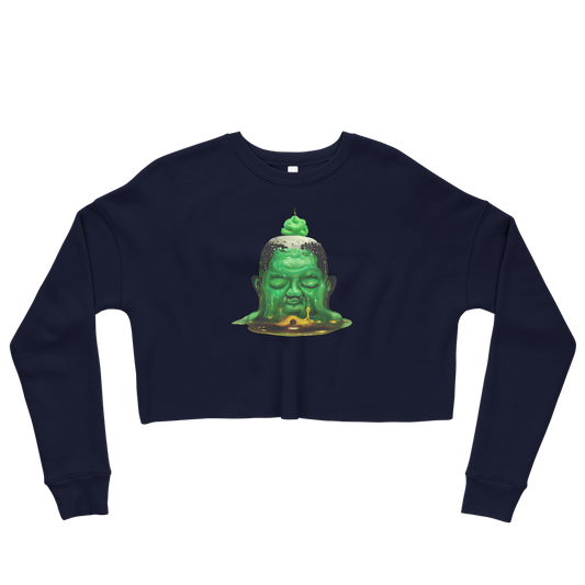 Melting Buddha Graphic Crop Sweatshirt