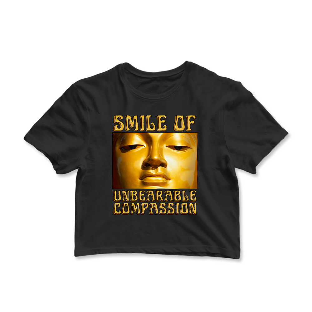 Smile Of Unbearable Compassion Graphic Crop Tee