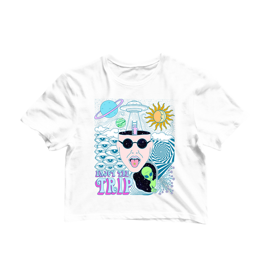 Enjoy The Trip Graphic Crop Tee