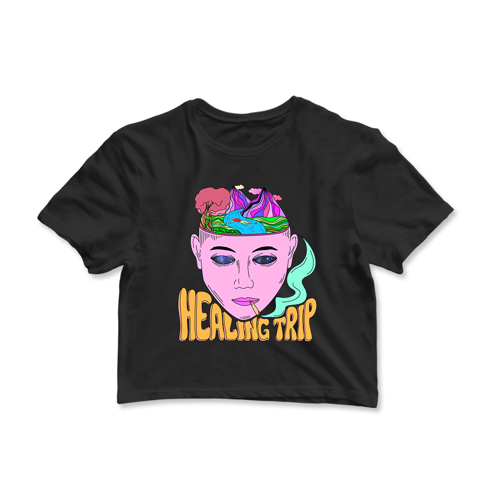 Healing Trip Graphic Crop Tee