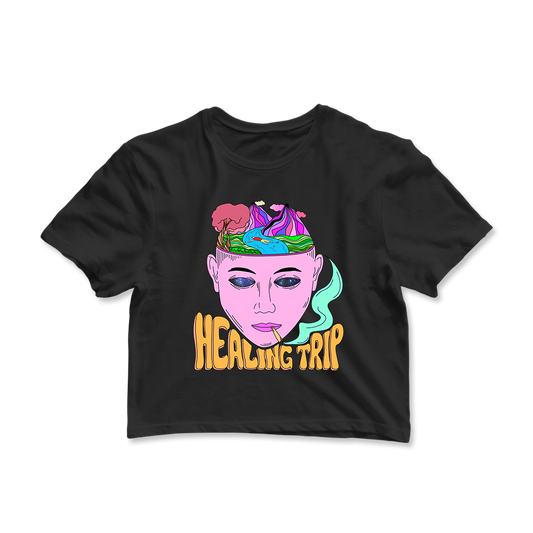 Healing Trip Graphic Crop Tee