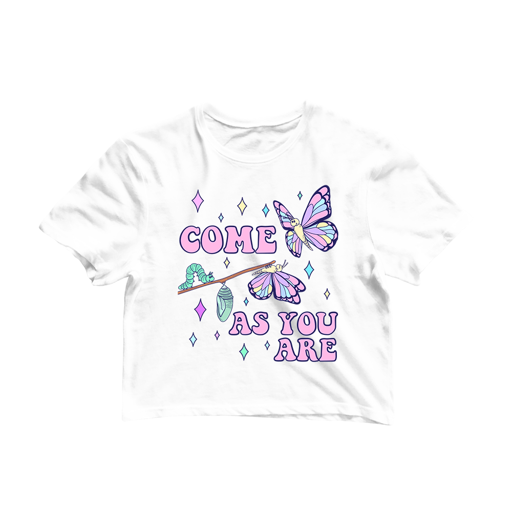 Come As You Are Graphic Crop Tee