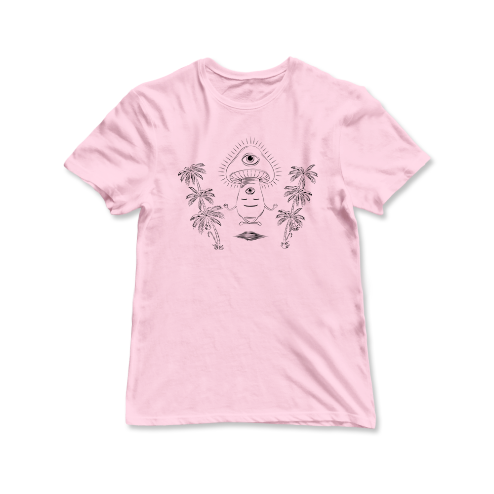 Shroom Beach Meditating Graphic Women's Tee