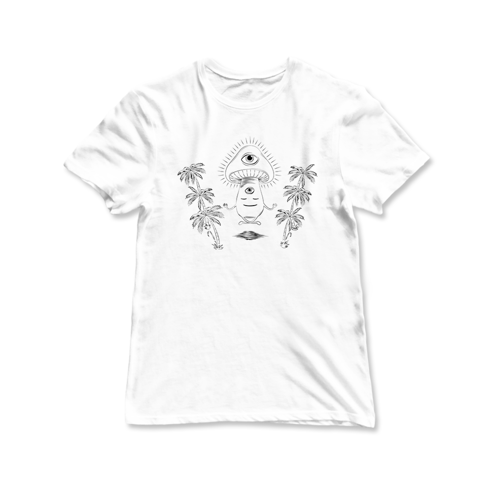 Shroom Beach Meditating Graphic Women's Tee