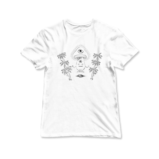 Shroom Beach Meditating Graphic Women's Tee